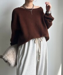 DouDou | フォックスウールボートネックプルオーバー(ニット/セーター)