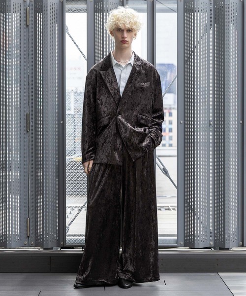 HARE（ハレ）の「【SET UP対応】クラッシュベロアボリュームパンツ(HARE)（その他パンツ・メンズ・ブラック/ブラウン・SMALL/MEDIUM）」の5枚目の写真