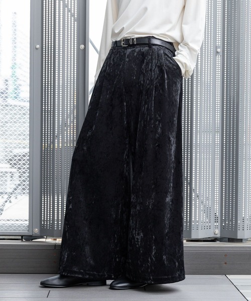 HARE（ハレ）の「【SET UP対応】クラッシュベロアボリュームパンツ(HARE)（その他パンツ・メンズ・ブラック/ブラウン・SMALL/MEDIUM）」の11枚目の写真