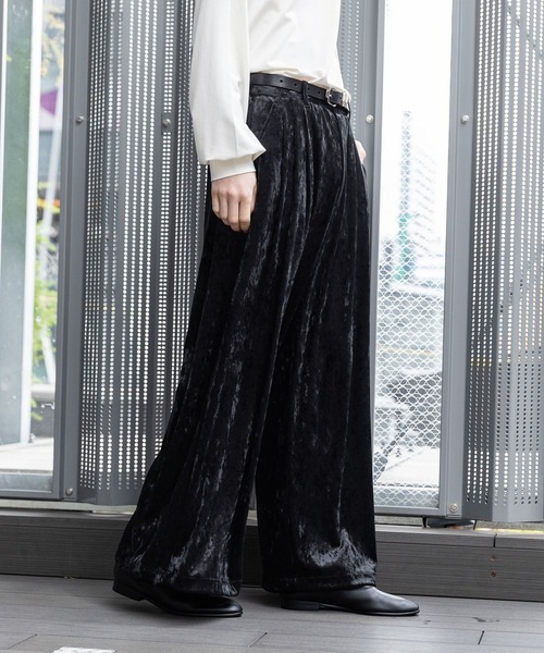 HARE（ハレ）の「【SET UP対応】クラッシュベロアボリュームパンツ(HARE)（その他パンツ・メンズ・ブラック/ブラウン・SMALL/MEDIUM）」の13枚目の写真