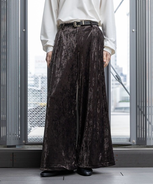 HARE（ハレ）の「【SET UP対応】クラッシュベロアボリュームパンツ(HARE)（その他パンツ・メンズ・ブラック/ブラウン・SMALL/MEDIUM）」の14枚目の写真
