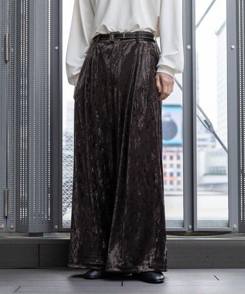 HARE（ハレ）の「【SET UP対応】クラッシュベロアボリュームパンツ(HARE)（その他パンツ・メンズ・ブラック/ブラウン・SMALL/MEDIUM）」の15枚目の写真