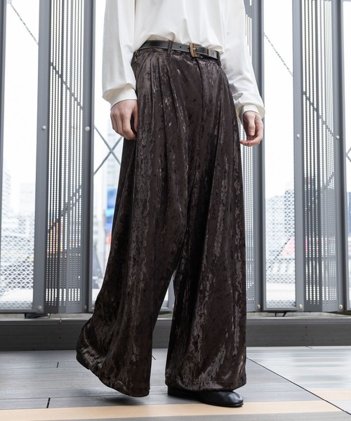 HARE（ハレ）の「【SET UP対応】クラッシュベロアボリュームパンツ(HARE)（その他パンツ・メンズ・ブラック/ブラウン・SMALL/MEDIUM）」の16枚目の写真