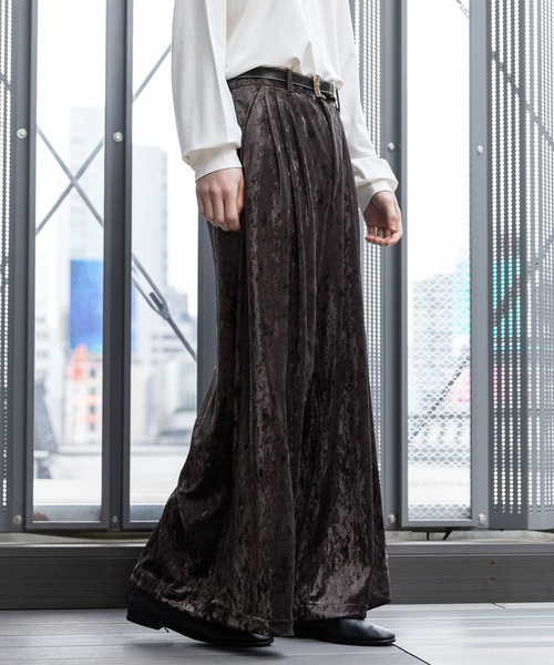 HARE（ハレ）の「【SET UP対応】クラッシュベロアボリュームパンツ(HARE)（その他パンツ・メンズ・ブラック/ブラウン・SMALL/MEDIUM）」の17枚目の写真