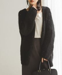 Noble（ノーブル）の「COUTURE D’ADAM/クチュールドアダム Sequin Fluffy Knit カーディガン（カーディガン/ボレロ）」