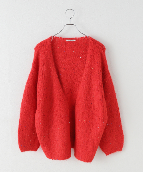 COUTURE D'ADAM/クチュールドアダム Sequin Fluffy Knit カーディガン