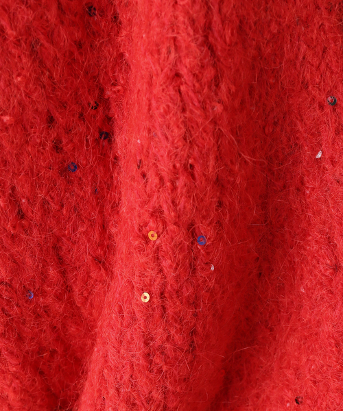 COUTURE D'ADAM/クチュールドアダム Sequin Fluffy Knit カーディガン