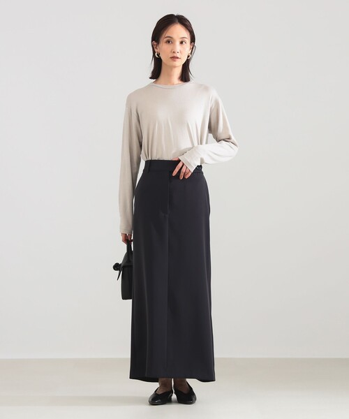 Demi-Luxe BEAMS(デミルクス ビームス)の「【7/24値下げ】SLOANE / 天竺 クルーネック ロングスリーブ Tシャツ(Tシャツ/カットソー・レディース・ブラック/オフホワイト/ブラック系その他3・1/2)」の10枚目の写真