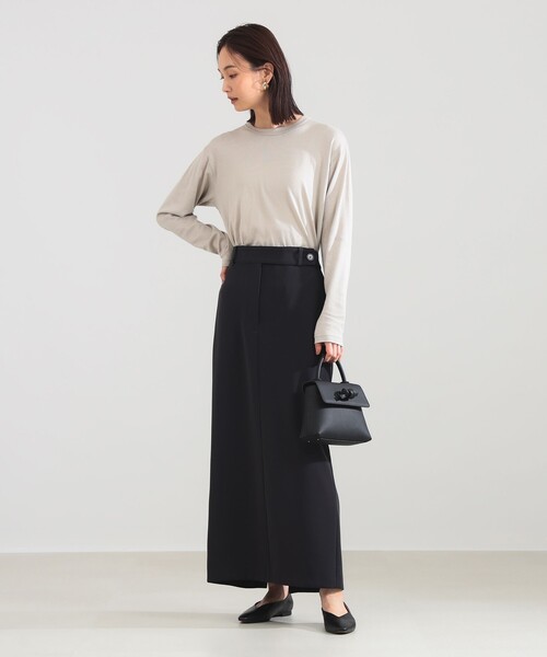 Demi-Luxe BEAMS(デミルクス ビームス)の「【7/24値下げ】SLOANE / 天竺 クルーネック ロングスリーブ Tシャツ(Tシャツ/カットソー・レディース・ブラック/オフホワイト/ブラック系その他3・1/2)」の11枚目の写真