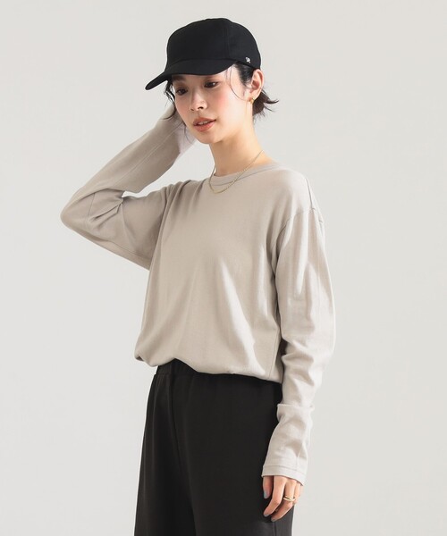 Demi-Luxe BEAMS(デミルクス ビームス)の「【7/24値下げ】SLOANE / 天竺 クルーネック ロングスリーブ Tシャツ(Tシャツ/カットソー・レディース・ブラック/オフホワイト/ブラック系その他3・1/2)」の18枚目の写真