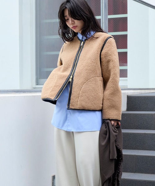 Traditional Weatherwear(トラディショナルウェザーウェア)の「【Traditional Weatherwear】エコムートンリバーシブルジャケット(その他アウター・レディース・ブラック・34)」の4枚目の写真