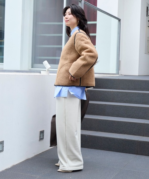 Traditional Weatherwear(トラディショナルウェザーウェア)の「【Traditional Weatherwear】エコムートンリバーシブルジャケット(その他アウター・レディース・ブラック・34)」の5枚目の写真