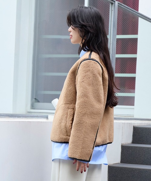 Traditional Weatherwear(トラディショナルウェザーウェア)の「【Traditional Weatherwear】エコムートンリバーシブルジャケット(その他アウター・レディース・ブラック・34)」の7枚目の写真