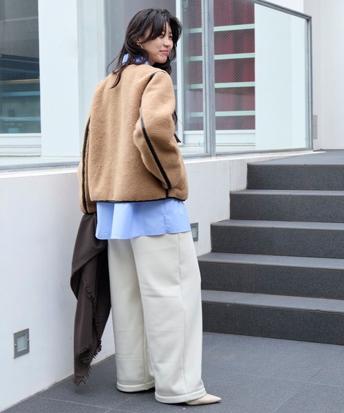 Traditional Weatherwear(トラディショナルウェザーウェア)の「【Traditional Weatherwear】エコムートンリバーシブルジャケット(その他アウター・レディース・ブラック・34)」の8枚目の写真