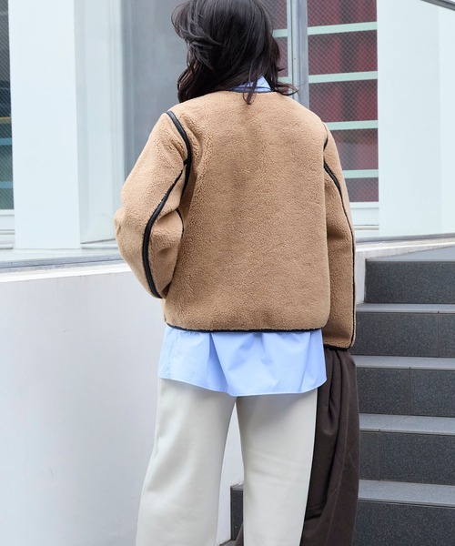 Traditional Weatherwear(トラディショナルウェザーウェア)の「【Traditional Weatherwear】エコムートンリバーシブルジャケット(その他アウター・レディース・ブラック・34)」の9枚目の写真