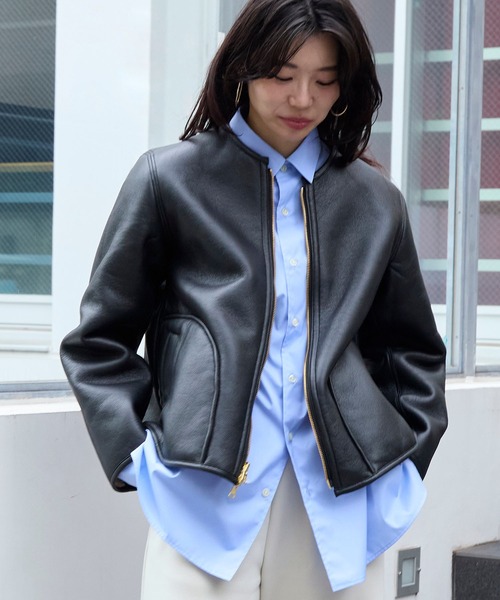 Traditional Weatherwear(トラディショナルウェザーウェア)の「【Traditional Weatherwear】エコムートンリバーシブルジャケット(その他アウター・レディース・ブラック・34)」の11枚目の写真