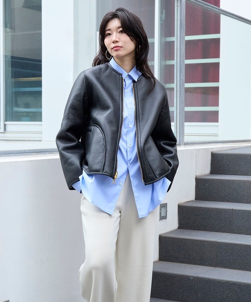 Traditional Weatherwear(トラディショナルウェザーウェア)の「【Traditional Weatherwear】エコムートンリバーシブルジャケット(その他アウター・レディース・ブラック・34)」の13枚目の写真