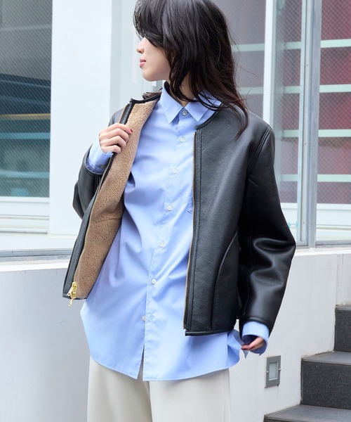 Traditional Weatherwear(トラディショナルウェザーウェア)の「【Traditional Weatherwear】エコムートンリバーシブルジャケット(その他アウター・レディース・ブラック・34)」の14枚目の写真