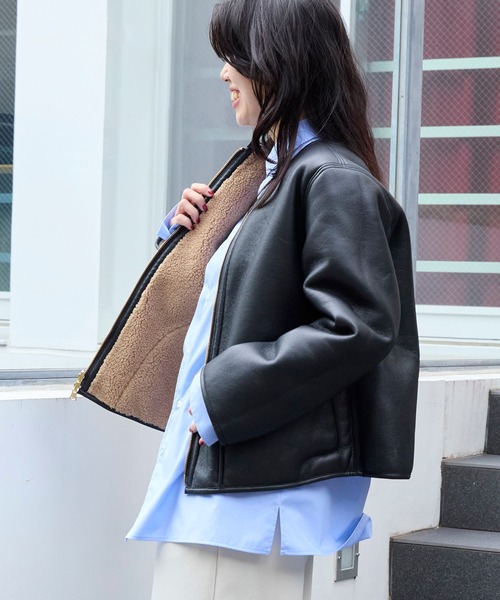 Traditional Weatherwear(トラディショナルウェザーウェア)の「【Traditional Weatherwear】エコムートンリバーシブルジャケット(その他アウター・レディース・ブラック・34)」の17枚目の写真