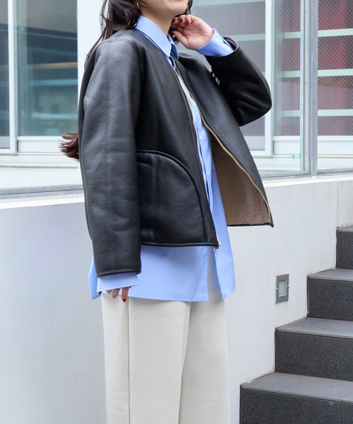 Traditional Weatherwear(トラディショナルウェザーウェア)の「【Traditional Weatherwear】エコムートンリバーシブルジャケット(その他アウター・レディース・ブラック・34)」の18枚目の写真
