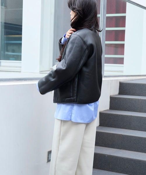 Traditional Weatherwear(トラディショナルウェザーウェア)の「【Traditional Weatherwear】エコムートンリバーシブルジャケット(その他アウター・レディース・ブラック・34)」の19枚目の写真