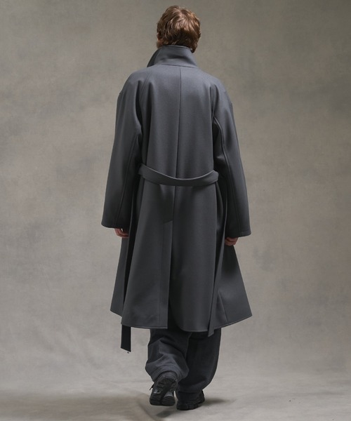 Super140s マルチウェイ メルトンオーバーサイズスタンドコート