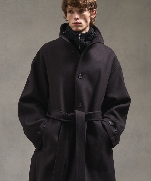 未使用◼️定価52,800円ジャーナルスタンダードマスキュリンスタンドコート Super140s マルチウェイ メルトンオーバーサイズスタンドコート