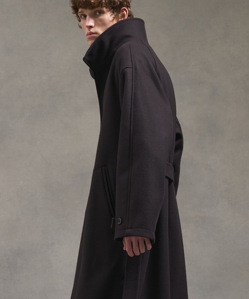 Super140s マルチウェイ メルトンオーバーサイズスタンドコート