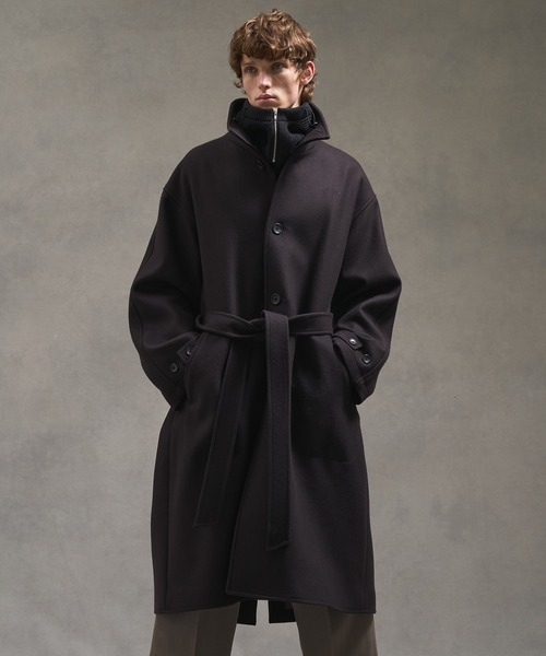 Super140s マルチウェイ メルトンオーバーサイズスタンドコート
