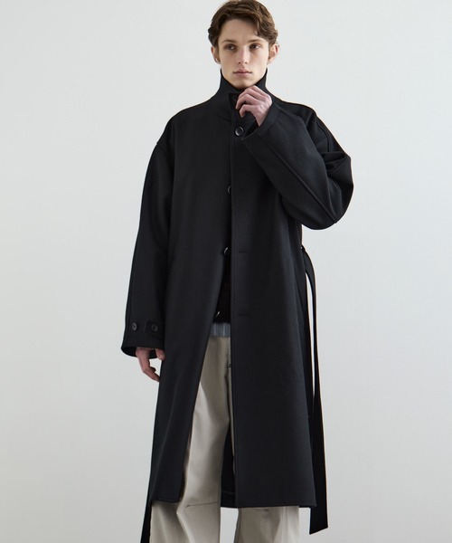 Super140s マルチウェイ メルトンオーバーサイズスタンドコート