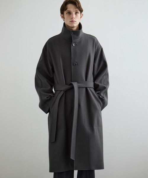 Super140s マルチウェイ メルトンオーバーサイズスタンドコート