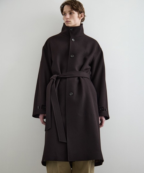 Super140s マルチウェイ メルトンオーバーサイズスタンドコート