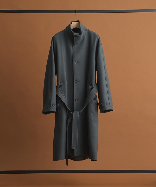 Super140s マルチウェイ メルトンオーバーサイズスタンドコート