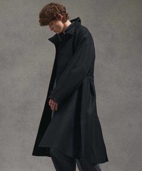 PUBLIC TOKYO Super140sメルトンオーバーサイズスタンドコート Super140sメルトンスタンドコート(1 DARK GREY): : メンズ｜PUBLIC