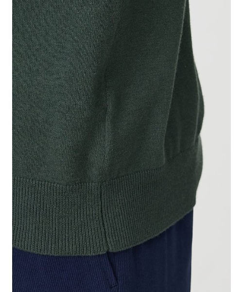 Perfect Suit FActory（パーフェクトスーツファクトリー）の「コットン×カシミヤ　モックネックニット　ブラウン/グリーン/ネイビー（ニット/セーター・メンズ・ネイビー/ダークブラウン/グリーン・M/L/LL）」の16枚目の写真