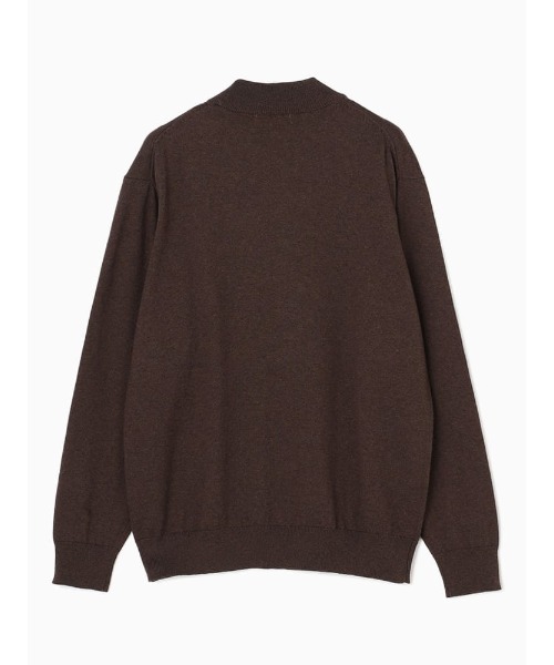 Perfect Suit FActory（パーフェクトスーツファクトリー）の「コットン×カシミヤ　モックネックニット　ブラウン/グリーン/ネイビー（ニット/セーター・メンズ・ネイビー/ダークブラウン/グリーン・M/L/LL）」の7枚目の写真