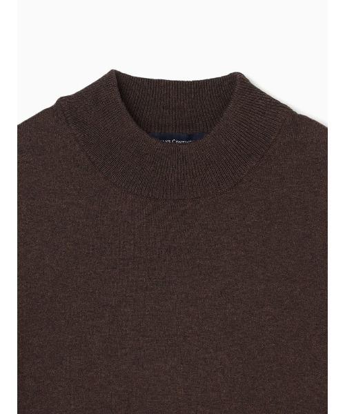 Perfect Suit FActory（パーフェクトスーツファクトリー）の「コットン×カシミヤ　モックネックニット　ブラウン/グリーン/ネイビー（ニット/セーター・メンズ・ネイビー/ダークブラウン/グリーン・M/L/LL）」の8枚目の写真