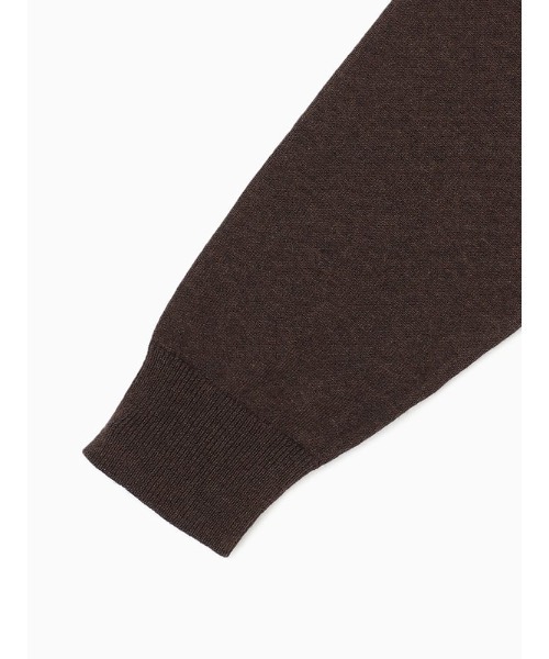 Perfect Suit FActory（パーフェクトスーツファクトリー）の「コットン×カシミヤ　モックネックニット　ブラウン/グリーン/ネイビー（ニット/セーター・メンズ・ネイビー/ダークブラウン/グリーン・M/L/LL）」の9枚目の写真