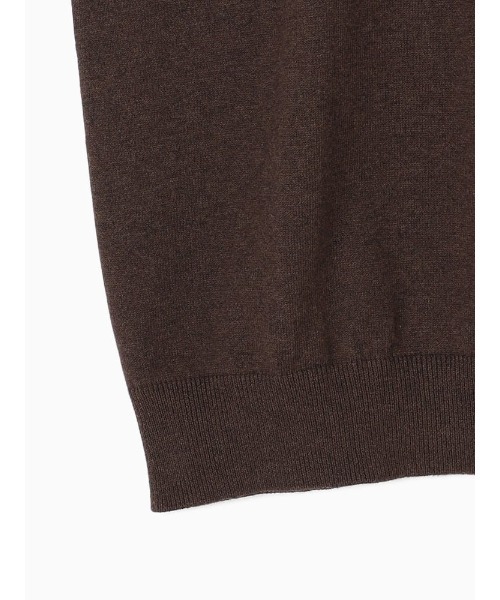 Perfect Suit FActory（パーフェクトスーツファクトリー）の「コットン×カシミヤ　モックネックニット　ブラウン/グリーン/ネイビー（ニット/セーター・メンズ・ネイビー/ダークブラウン/グリーン・M/L/LL）」の10枚目の写真