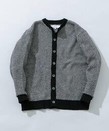 URBAN RESEARCH ROSSO MEN | 『XLサイズあり』ヘリンボーン柄クルーニットカーディガン(カーディガン/ボレロ)