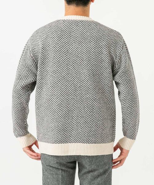 URBAN RESEARCH ROSSO MEN(アーバンリサーチロッソメン)の「『XLサイズあり』ヘリンボーン柄クルーニットカーディガン(カーディガン/ボレロ・メンズ・ネイビー/グレー/アイボリー/ブラック・SMALL/MEDIUM/LARGE/X-LARGE)」の11枚目の写真