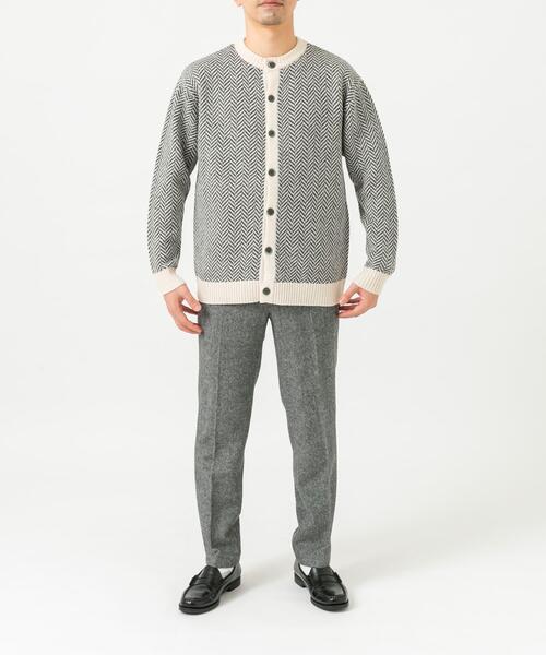 URBAN RESEARCH ROSSO MEN(アーバンリサーチロッソメン)の「『XLサイズあり』ヘリンボーン柄クルーニットカーディガン(カーディガン/ボレロ・メンズ・ネイビー/グレー/アイボリー/ブラック・SMALL/MEDIUM/LARGE/X-LARGE)」の12枚目の写真