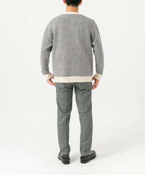 URBAN RESEARCH ROSSO MEN(アーバンリサーチロッソメン)の「『XLサイズあり』ヘリンボーン柄クルーニットカーディガン(カーディガン/ボレロ・メンズ・ネイビー/グレー/アイボリー/ブラック・SMALL/MEDIUM/LARGE/X-LARGE)」の14枚目の写真