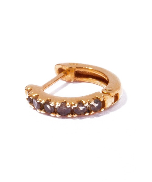 les bonbon(ルボンボン)の「【les bon bon】embrace smoky quartz pierce single/エンブレイス スモーキークォーツ ピアス BOB892(ピアス(片耳用)・レディース・ゴールド・FREE)」の2枚目の写真