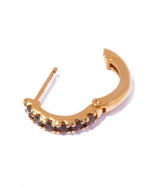 les bonbon(ルボンボン)の「【les bon bon】embrace smoky quartz pierce single/エンブレイス スモーキークォーツ ピアス BOB892(ピアス(片耳用)・レディース・ゴールド・FREE)」の3枚目の写真