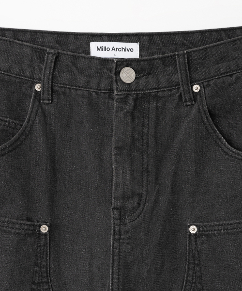 Millo Archive（ミロ アーカイブ）の「カーペンター バミューダパンツ [ウォッシュドブラック]（その他パンツ・メンズ・その他・MEDIUM/LARGE/X-LARGE）」の2枚目の写真