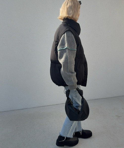 LBC（エルビーシー）の「ステッチ配色畦ラインニットプルオーバー（ニット/セーター・レディース・ピンク/ミント/オフホワイト/グレー・M/L）」の11枚目の写真