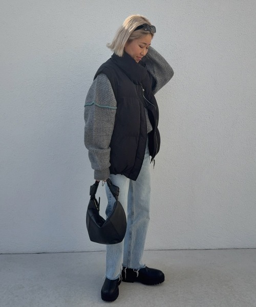 LBC（エルビーシー）の「ステッチ配色畦ラインニットプルオーバー（ニット/セーター・レディース・ピンク/ミント/オフホワイト/グレー・M/L）」の12枚目の写真