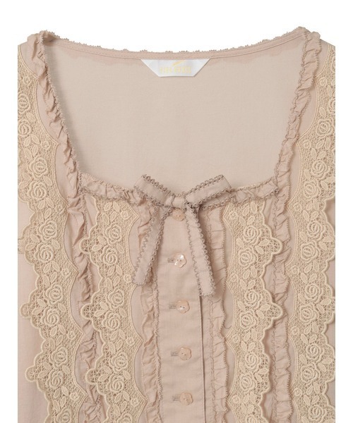 セール】ケミカルレース使いミディワンピース（ワンピース）｜PINK