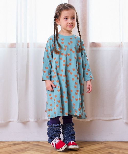 MARKEY'S（マーキーズ）の「キャンディーペーパー長袖ワンピース（ワンピース・キッズ・ブラック系その他/グレー系その他/ピンク系その他/ホワイト系その他/ブルー系その他/グリーン系その他・80/90/95/100/110/120/130/140）」の9枚目の写真